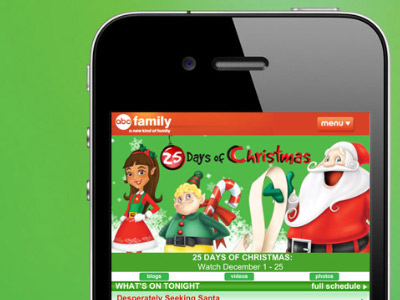 ABC Family | 25 Days of Christmas Mobie Site