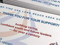 Camp Fire USA Long Beach Area Council- Business Sponsor Acknowledgement Cards